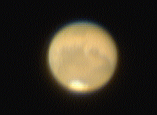 A higher resolution image of Mars, with the atmospheric distortion removed.